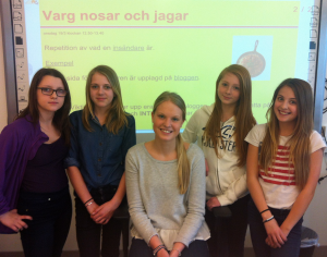 Från vänster: Emilia Tern, Madicken Holmqvist, Amanda Malmström, Vilma Nished, Felicia JoelssonBergman