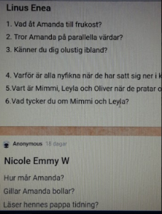Elevernas frågor på padlet.com