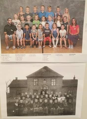 klassfoton från 1919 och 2019